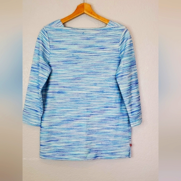 💚5/$25 NWT Talbots Blue & Lavender Striped Women's Knit Top Size XS - Picture 1 of 8